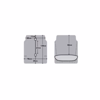 Tough Covers Housse siège double universelle pour Transit noir 