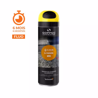 TRACEUR CHANTIER FLUO 6M "S-MARK" JAUNE 500ML
