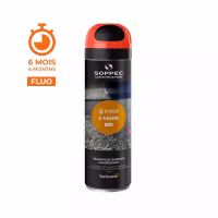 TRACEUR CHANTIER FLUO 6M "S-MARK" ROUGE 500ML