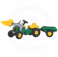 Tracteur à pédales JD avec chargeur frontal RollyKid