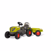 TRACTEUR A PEDALES CLAAS AXOS 240 AVEC REMORQUE ROLLY TOYS