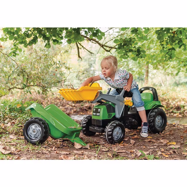Tracteur a pedales deutz 5115 tb avec chargeur et remorque