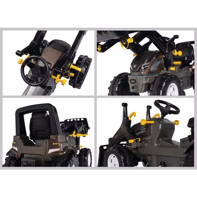 TRACTEUR A PEDALES VALTRA PREMIUM AVEC CHARGEUR ET SIEGE REGLABLE