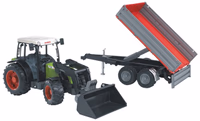 TRACTEUR CLAAS NECTIS 267F + PELLE + REMORQUE