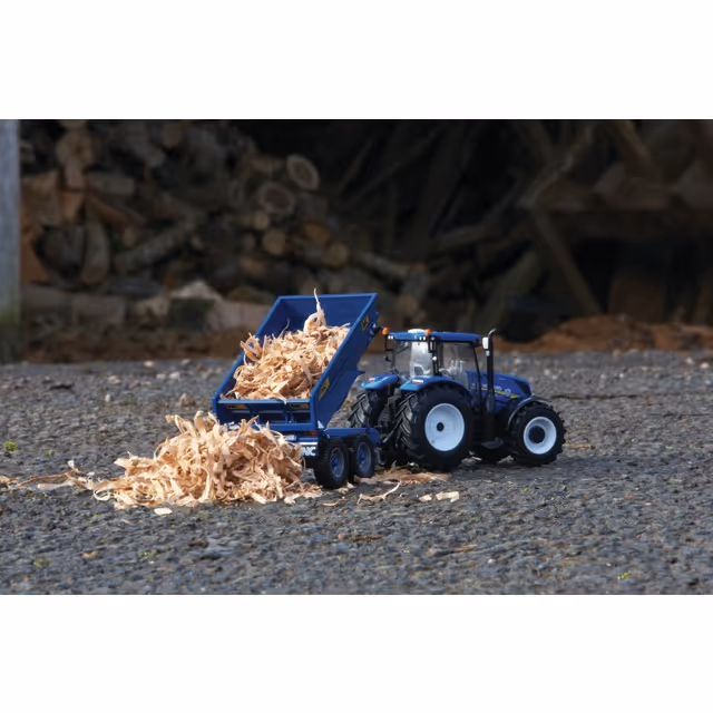 TRACTEUR NEW HOLLAND T6.175 AVEC BENNE BASCULANTE TP NC AU 1/32EME