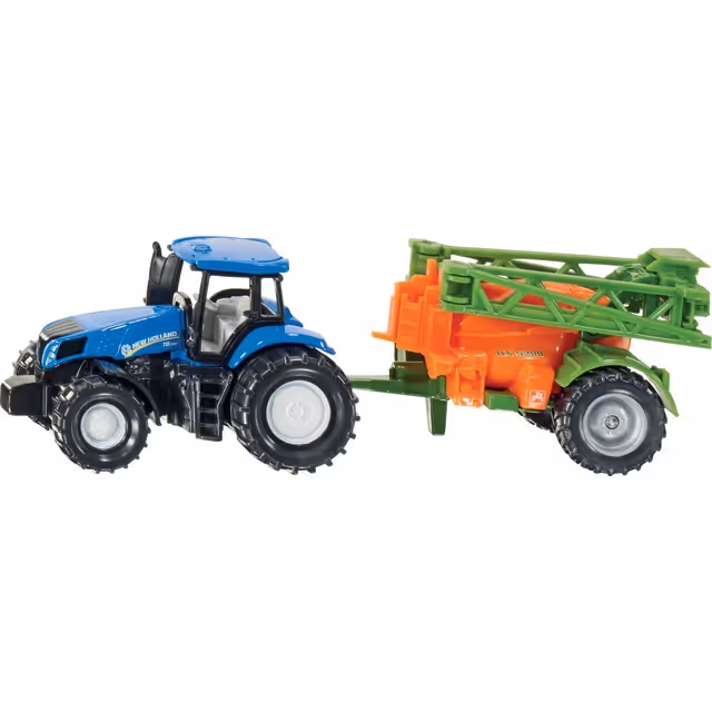 Tracteur new holland t8.390 avec pulverisateur au 1/64eme blister