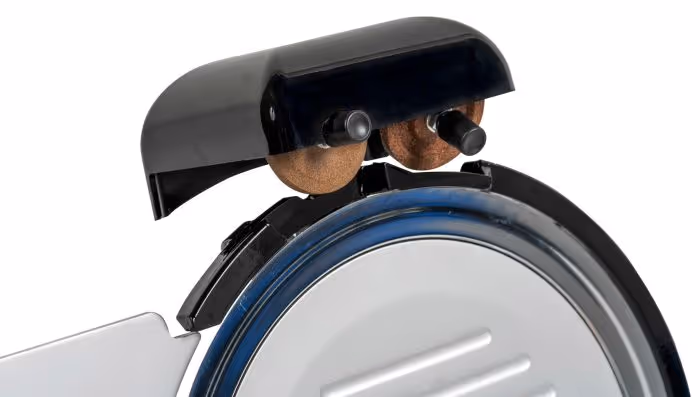 Trancheuse à jambon avec lame de 25 cm et affûteur REBER