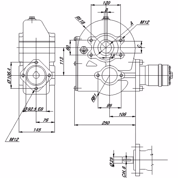 Boitier transmission 10,2:1 RT19040 - Berma