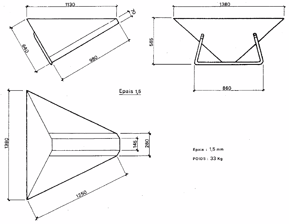 Trémie 2 qx pour vis élévatrice VE100 et VE125 sans collier