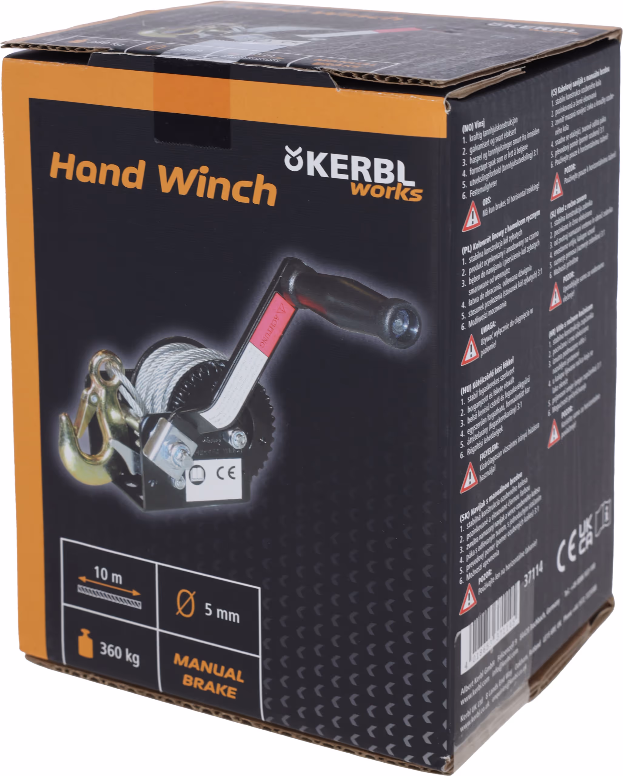 Treuil de halage Hand Winch sans frein, 10m