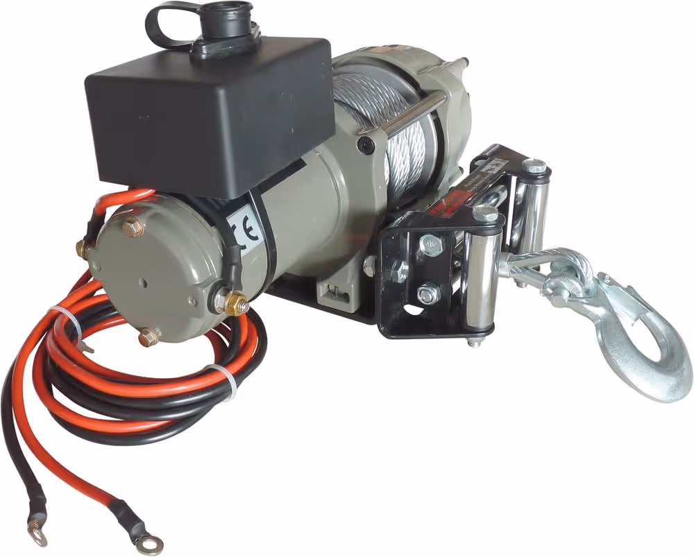 TREUIL DE TRACTION ELECTRIQUE 12V 1300KG- CHARGE ROULANTE