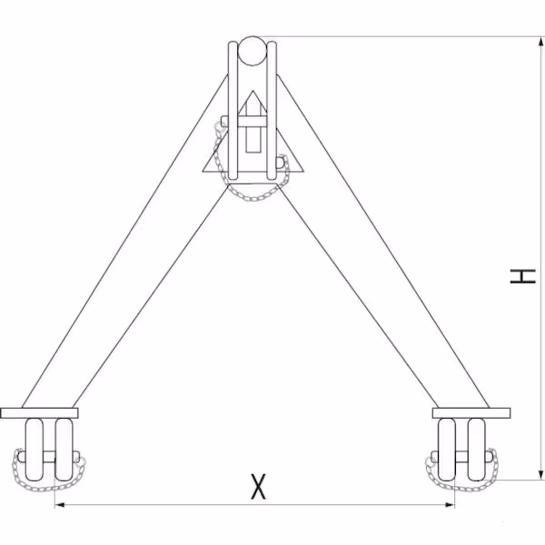 Triangle d'attelage côté tracteur CAT 0