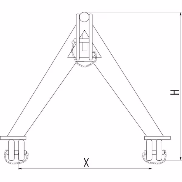 Triangle d'attelage côte tracteur CAT 2