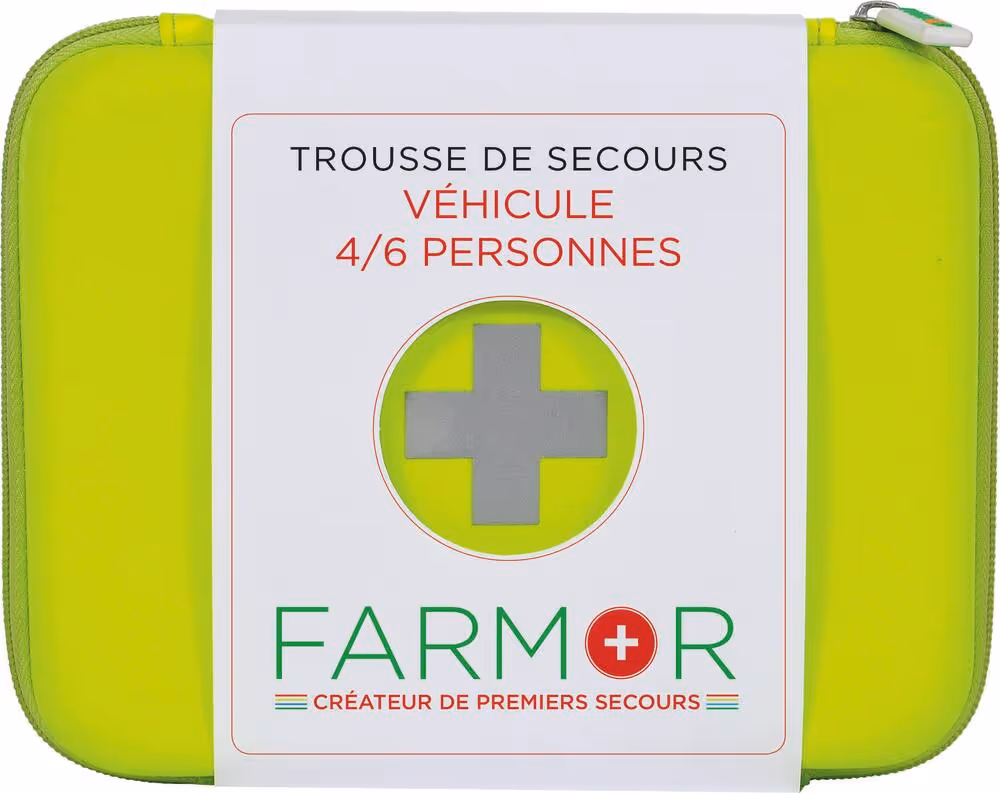 TROUSSE DE SECOURS VEHICULE 4/6 PERSONNES HAUTE VISIBILITE