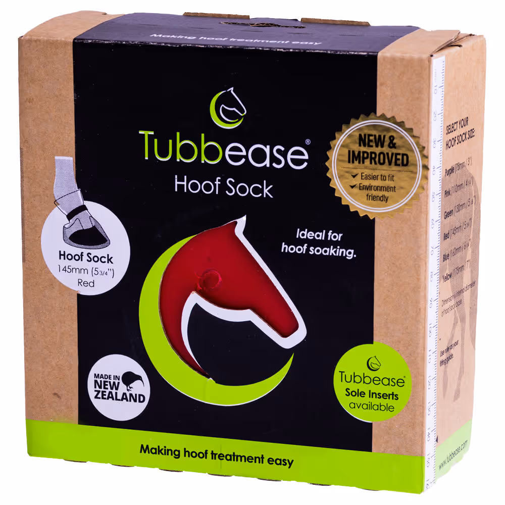 Tubbease 145 mm, rouge, Chausson trait. sabots chevaux