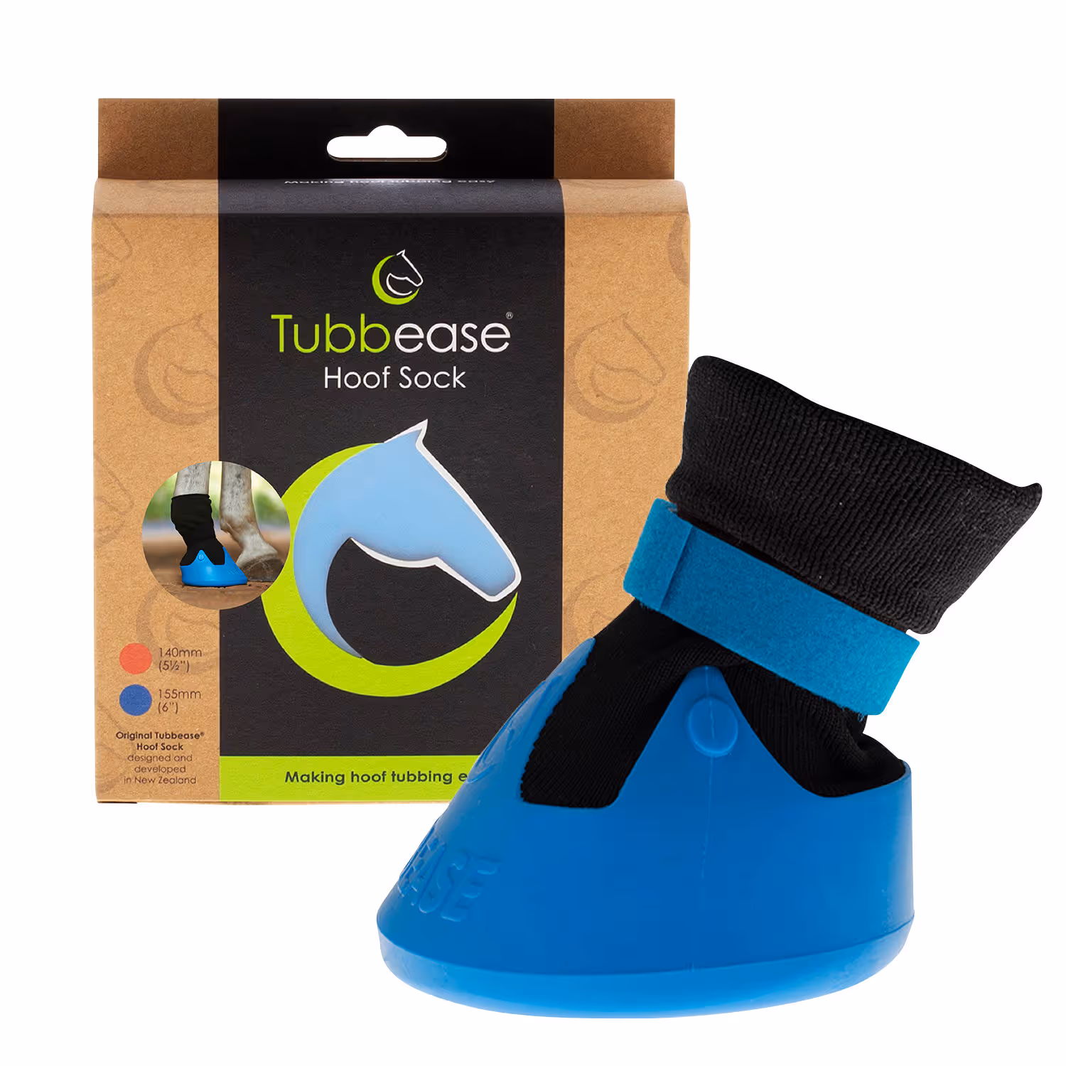 Tubbease 160 mm, bleu Chausson trait. sabots chevaux