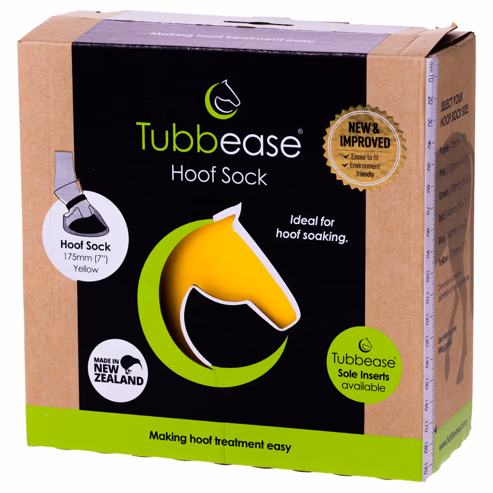 Tubbease 175 mm, jaune, Chausson trait. sabots chevaux