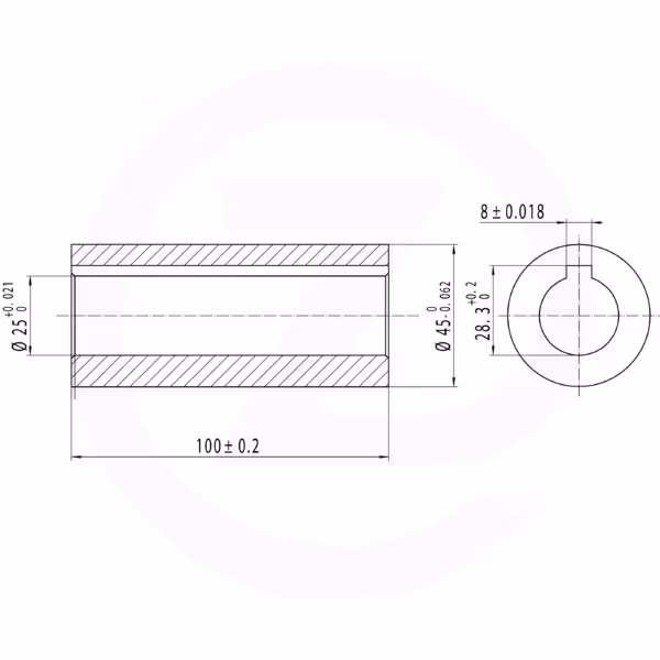 Tube 100L Ø 25
