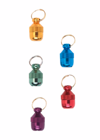 Tube d'identification métal, coloris assortis, 20mm