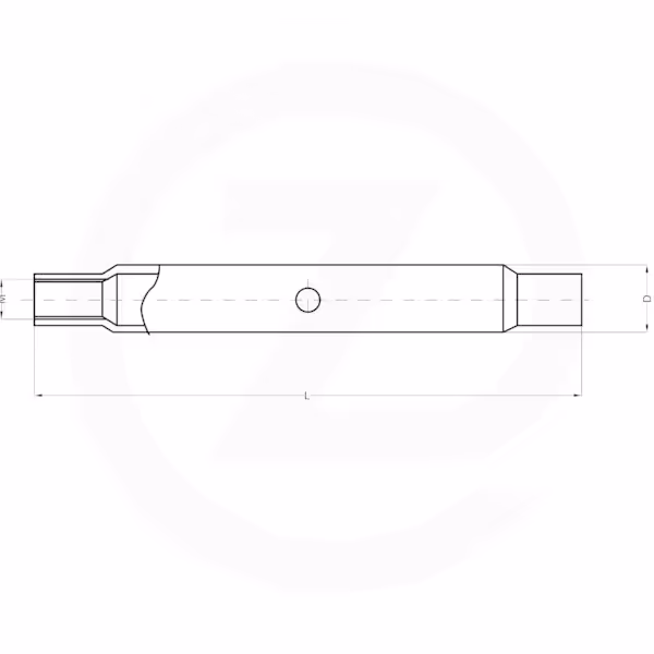 Tube de barre de poussée M30x3 L450mm