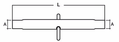 Tube de barre de poussée M36x3 L370mm