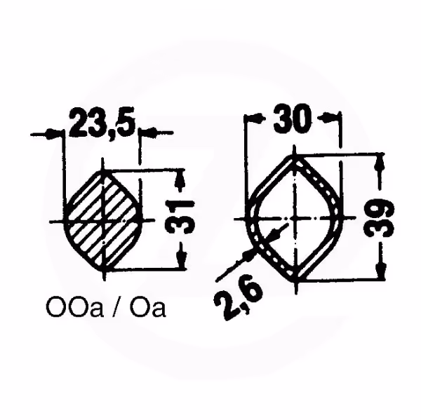 Tube de cardan OA 1400 mm