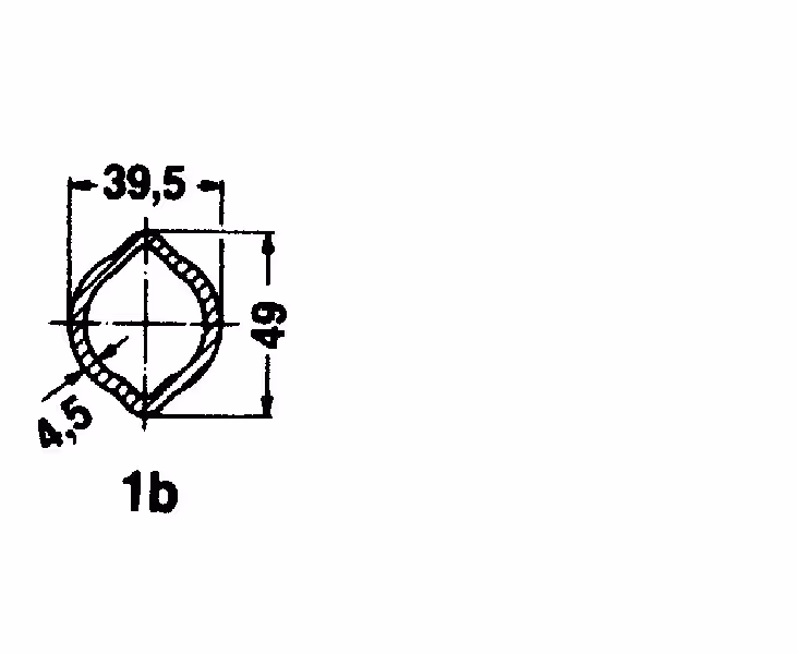 Tube de cardan intérieur profil citron 39.5X49 mm Walterscheid 752500