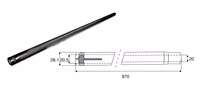 Tube de direction L870 mm Fiat 5113300