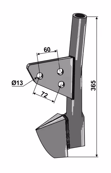 Tube de semoir Rabe arrière 90086101 Adaptable