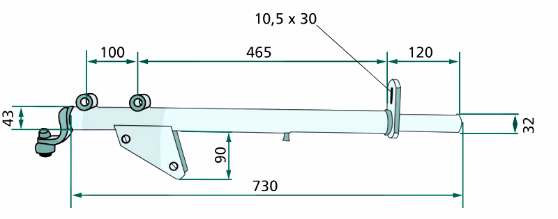 Tube-palier JF stoll 3510.058X