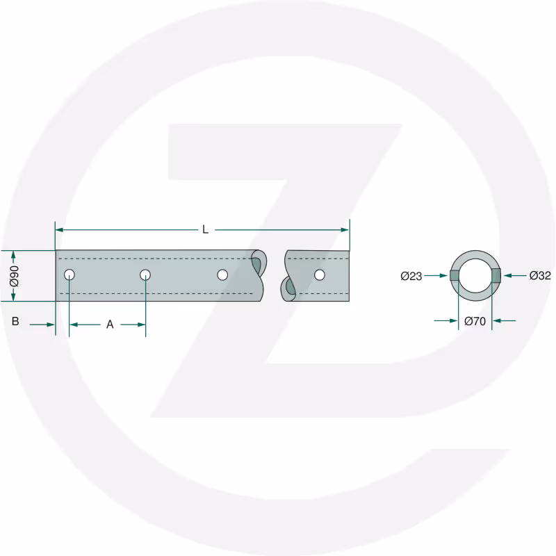 Tube perforé Adaptable
