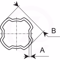Tube profilée ext. S2 45,6x2,7