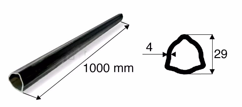 Tube Triangle 29x4 mm L1m