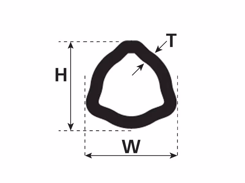 Tube - Triangulaire Profil , Longueur: 1M (12502)