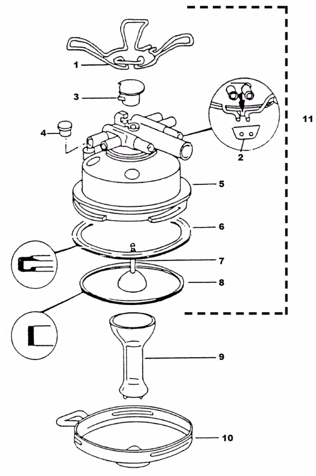 Tubulure central.ad.998 261-01