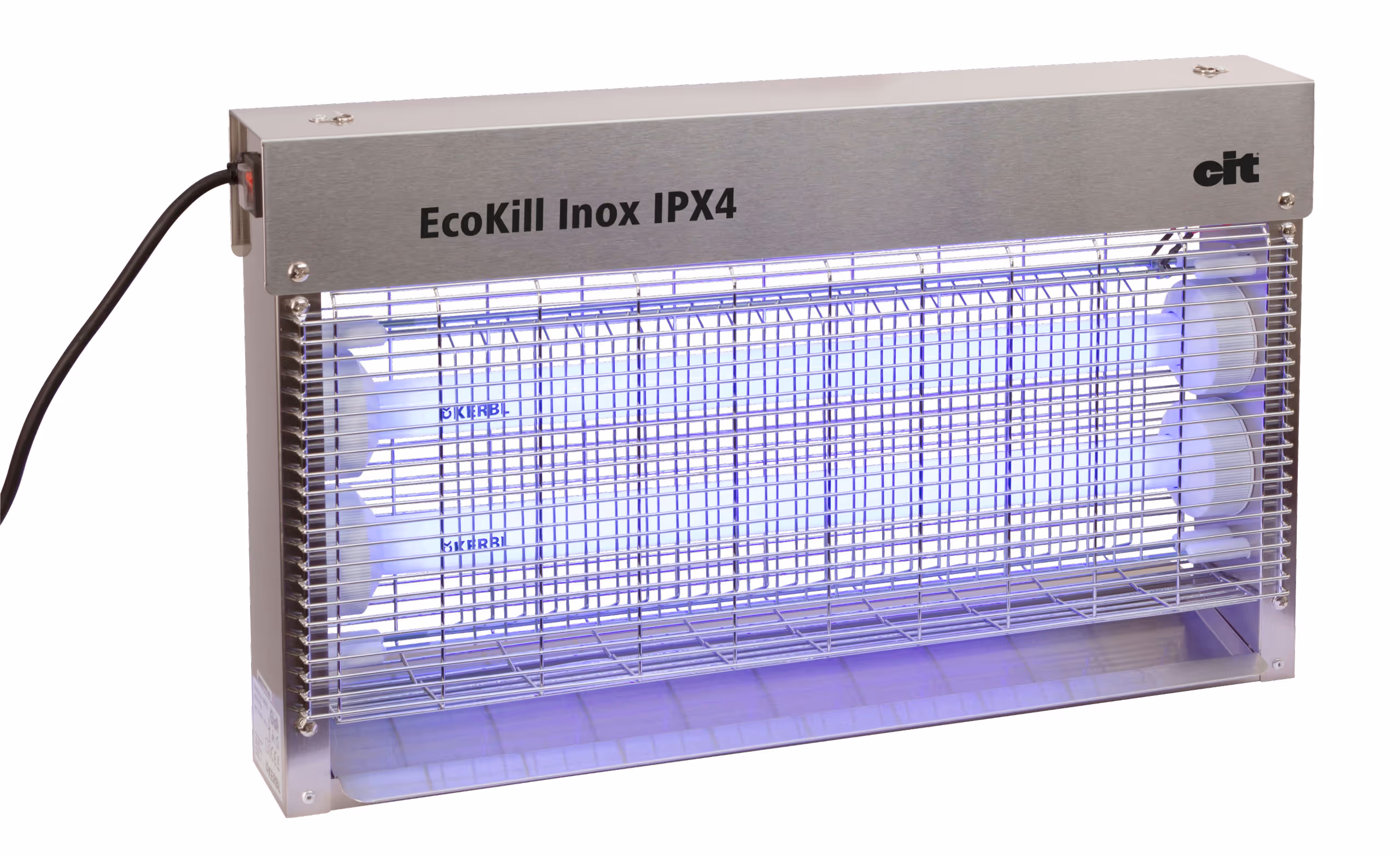 Tue-mouche électrique inox ECOKILL IPX4, 2x15W, bleu