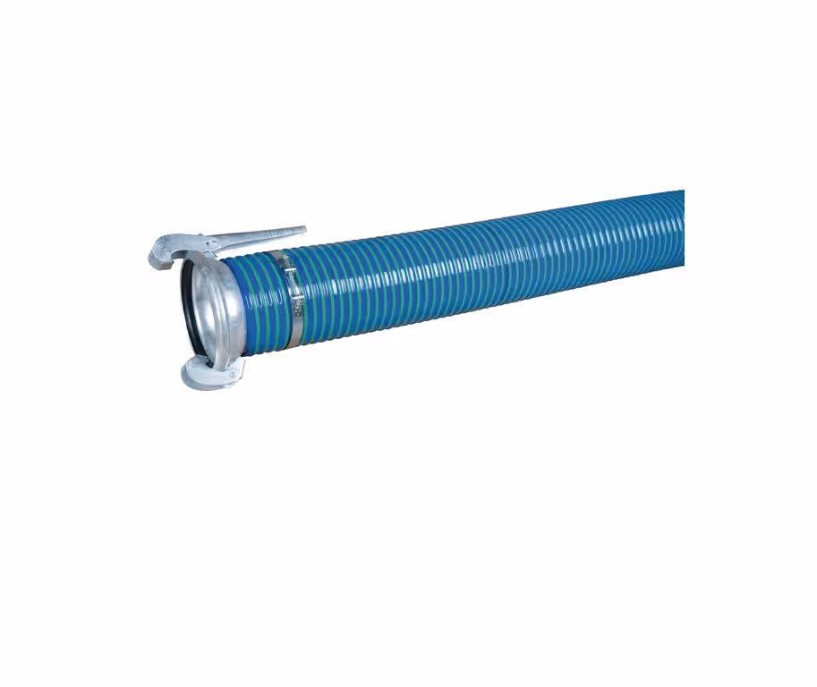Tuyau à lisier bleu/vert 8" avec embout mâle / femelle Lg 3 mètres adaptable