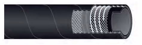Tuyau pulverisateur Spire acier ø55mm en caoutchouc Adaptable