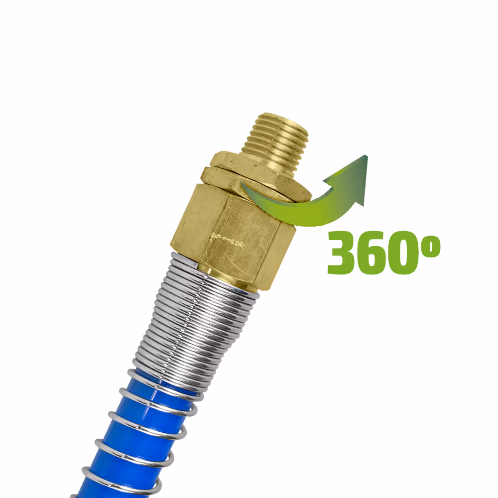 Tuyau spiral pneumatique 10 mm - 15 m - connecteur 1/4"