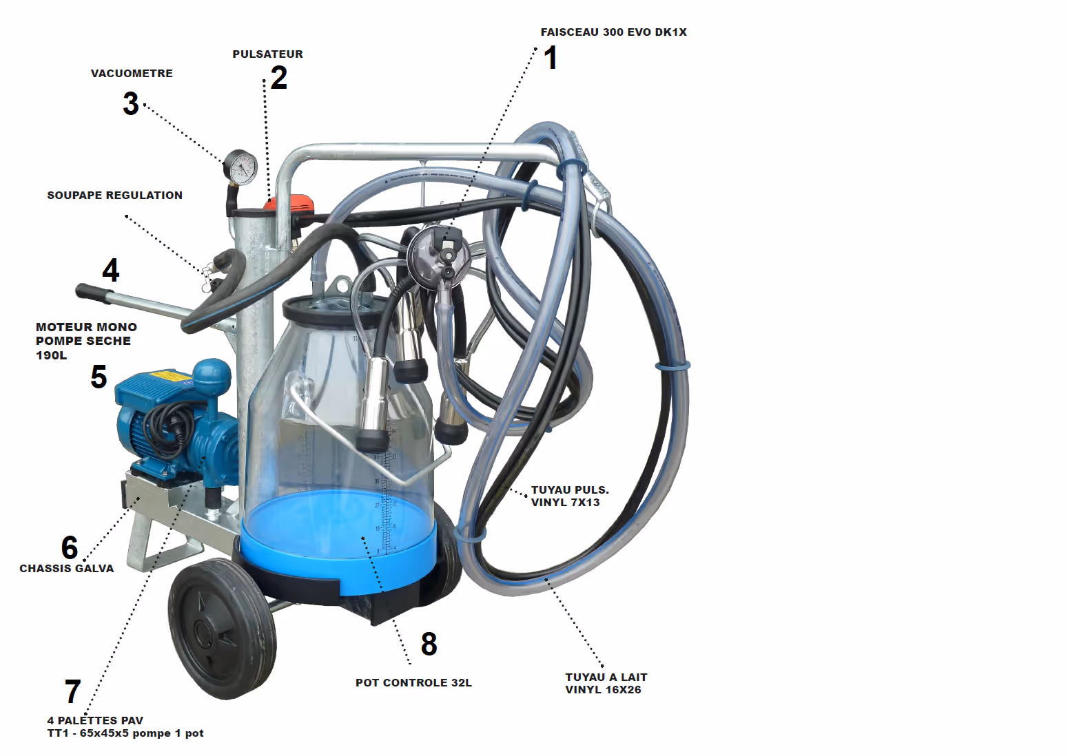 Vacuometre chariot d63 14''