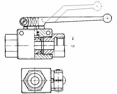 Vanne a 2 voies avec trous de fixation bsp 1