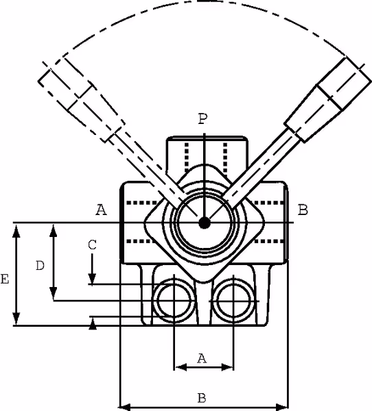 Vanne a 3 voies L 1/2 BSP