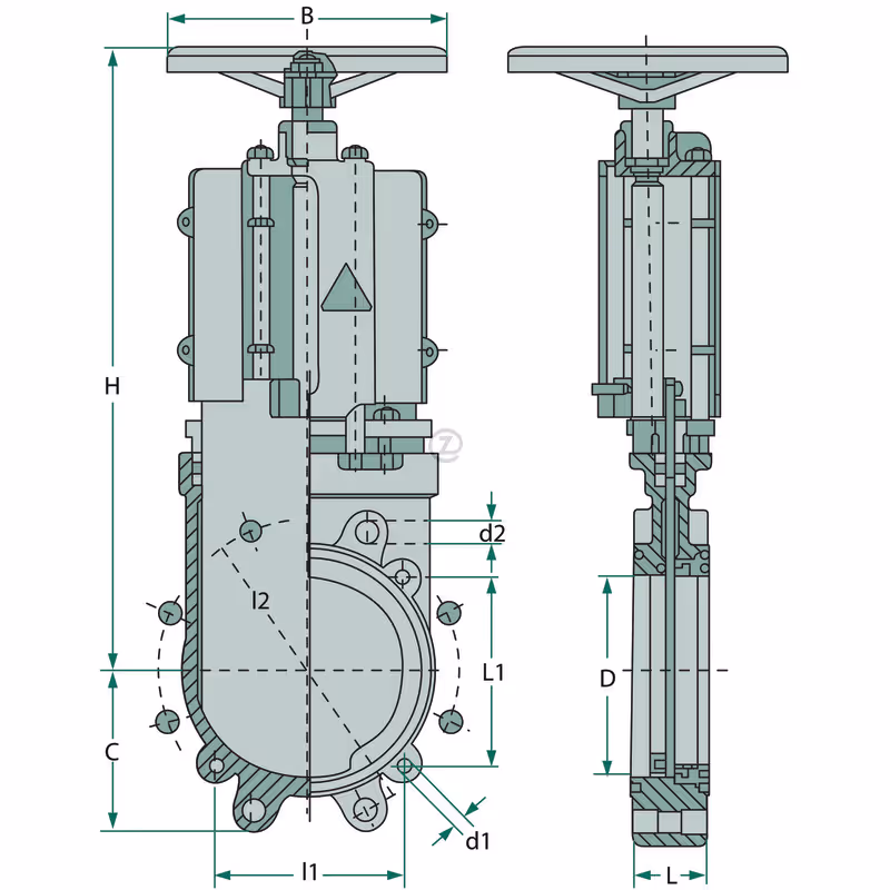 Vanne guillotine tonne a lisier MZ Adaptable