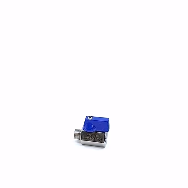 Vanne pulverisateur compacte 1/4'' mâle/femelle Inox
