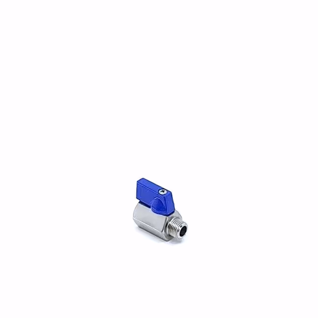 Vanne pulverisateur compacte 1/4'' mâle/femelle Inox