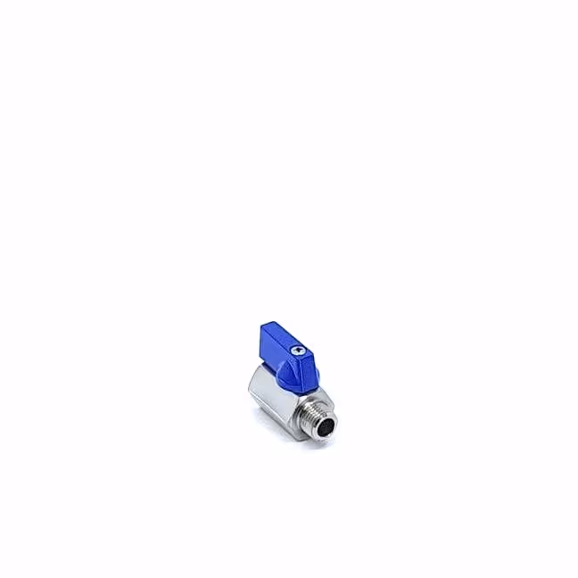 Vanne pulverisateur compacte 1/4'' mâle/femelle Inox