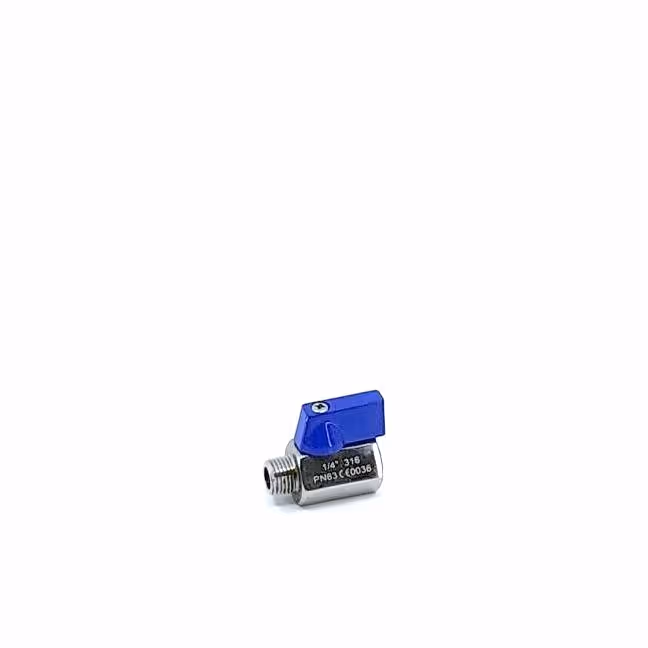 Vanne pulverisateur compacte 1/4'' mâle/femelle Inox