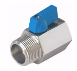 Vanne pulverisateur compacte 1/4'' mâle/femelle Inox