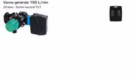 Vanne pulverisateur de coupure avec boitier Adaptable