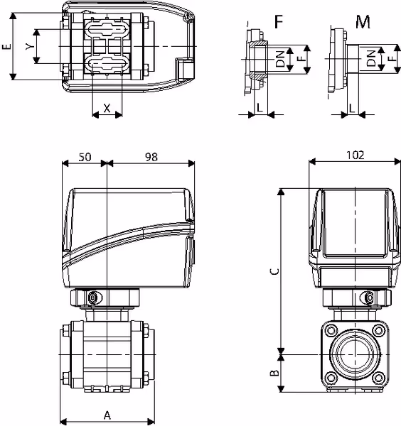 Vanne électrique 2 voies 2'' Arag 853K06A77